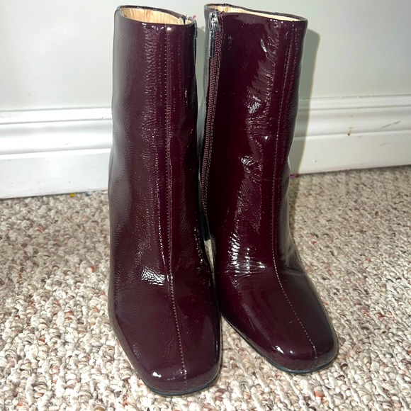 Vince Camuto Burgundy/ Wine Leather Boots - Picture 2 of 10